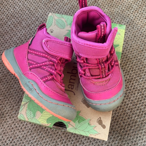 JAMBU Toddler Water Resistant Boot Sneakers size 6 Kids Snow Rain Pink - Picture 1 of 4